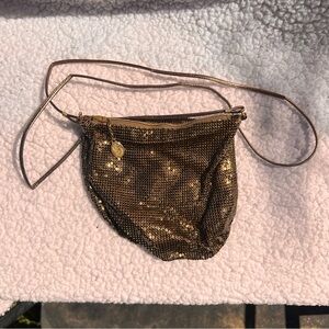 Whiting & Davis Gold Clutch Wristlet